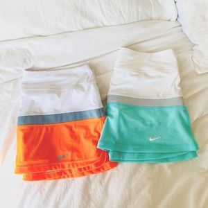 Pair of 2 Nike Neon Tennis Skirts